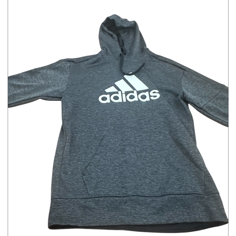 Adidas Charcoal Hoodie with White Logo